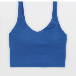 Aerie offline real me lowkey longline sports bra M cobalt